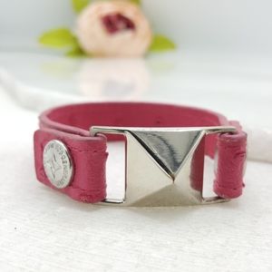 ✔BCBG Pink Spike Strap Bracelet